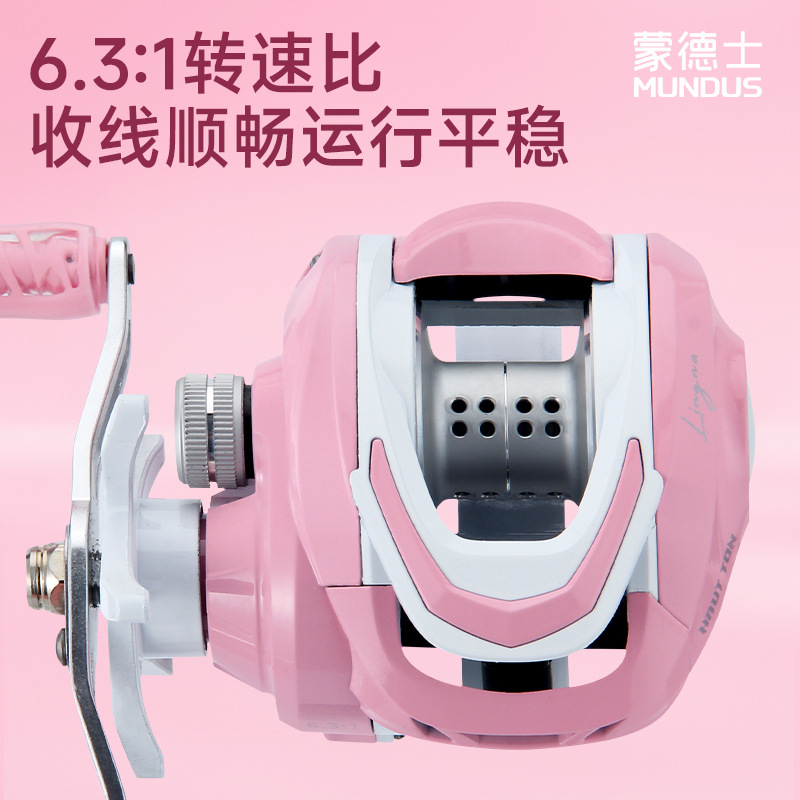 Pink 6.3:1 Gear Ratio 3+1 Ball - Ice Fishing Reel 评论和价格