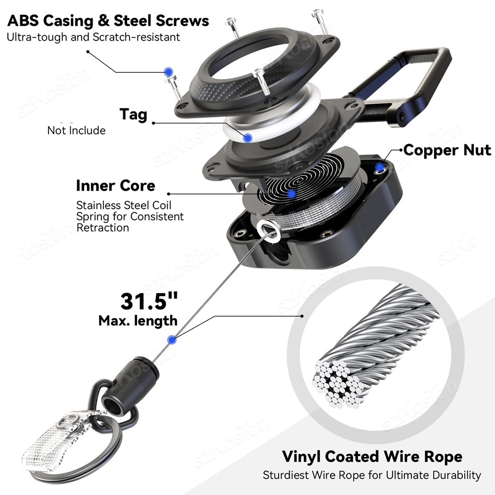 Retractable Keychain for Apple - Reel Cover 评论和价格