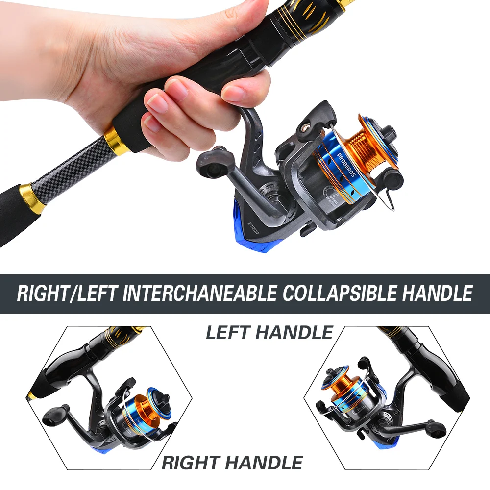 PROBEROS 1.5m-2.4m Fishing Rod - Spincast Reel 评论和价格