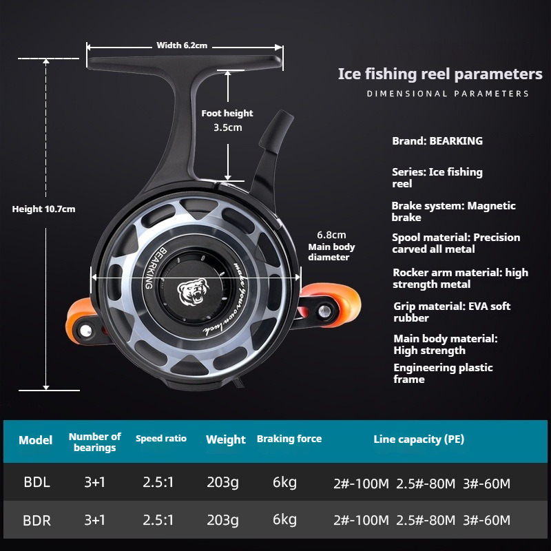 Winter Ice Fishing Reel, Micro - Ice Fishing Reel 评论和价格
